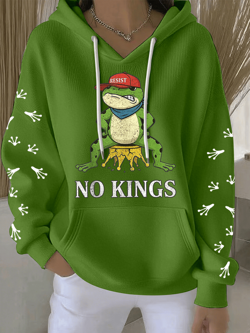 Portland Frog Resist Hoodie No Kings Anti ICE Merch Frog Gifts For Liberal Friends