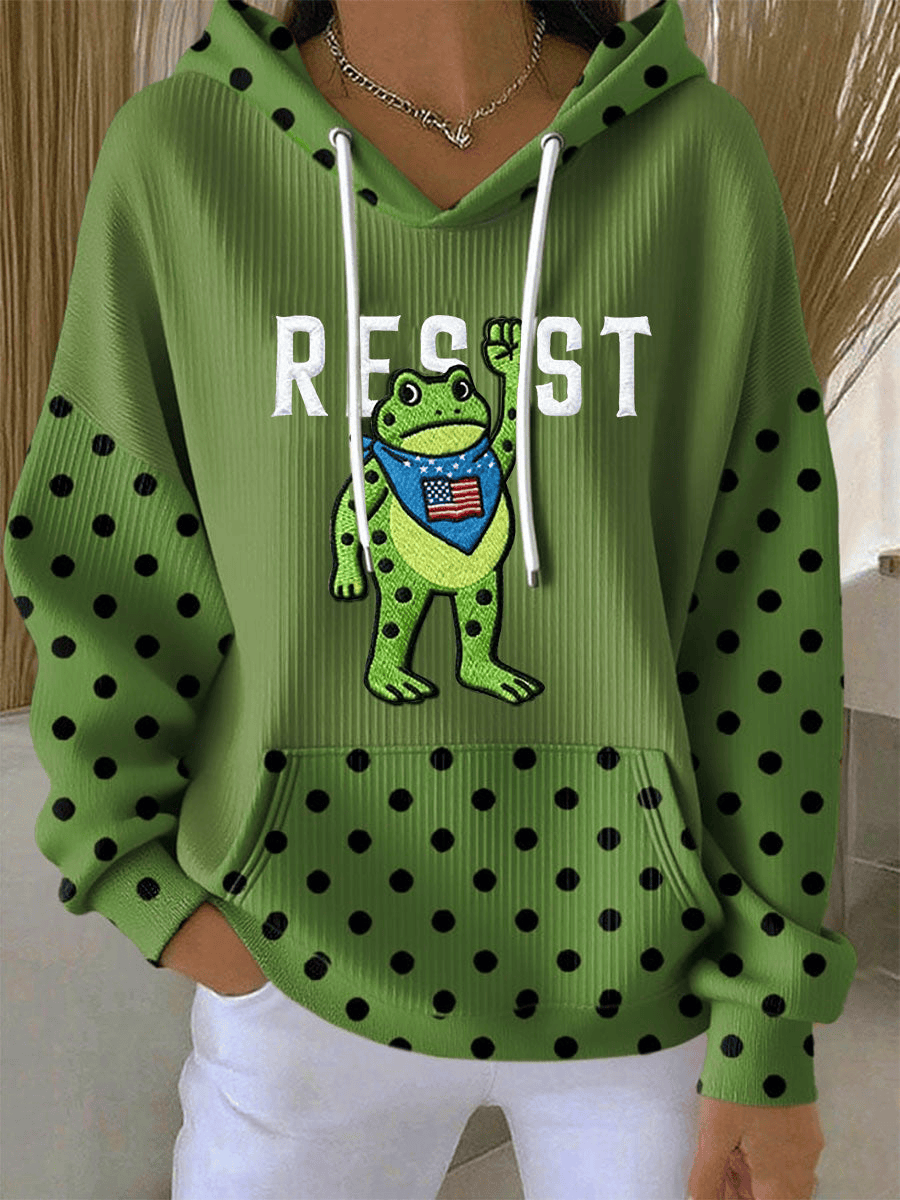 Portland Frog Resist Hoodie No Kings Pullover Democrats Apparel Gift for Mom