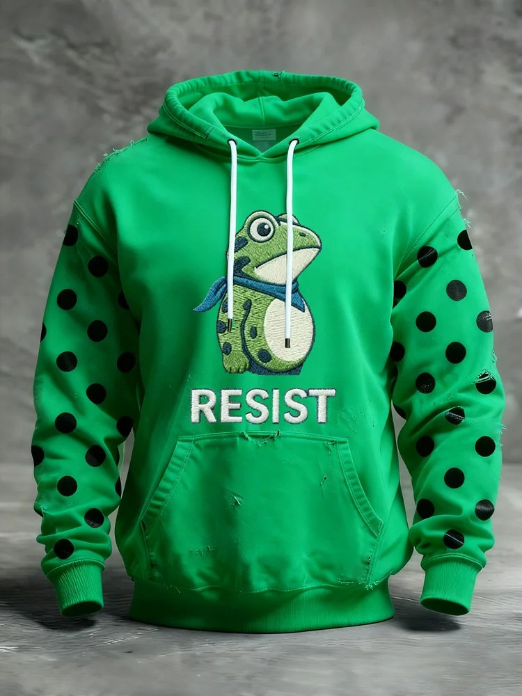 Portland Frog Resist Hoodie Portland Frog Protest No Kings Merch Anti Fascist Merch Gifts