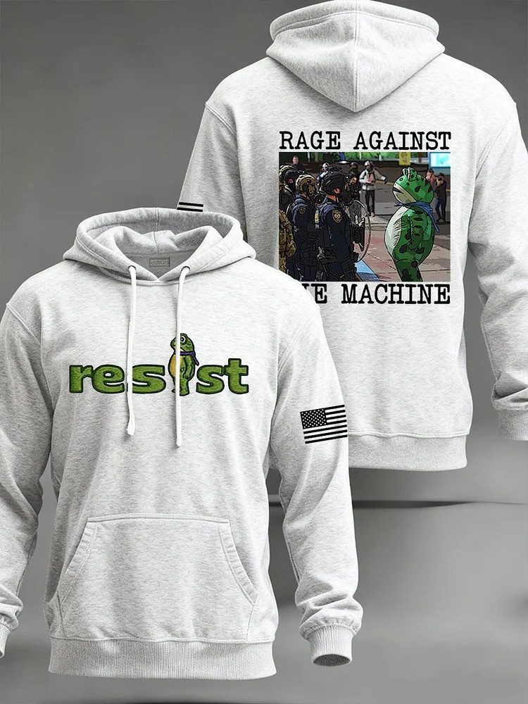 Portland Frog Resist Hoodie Rage Against The Machine Merch Gifts For Democrats