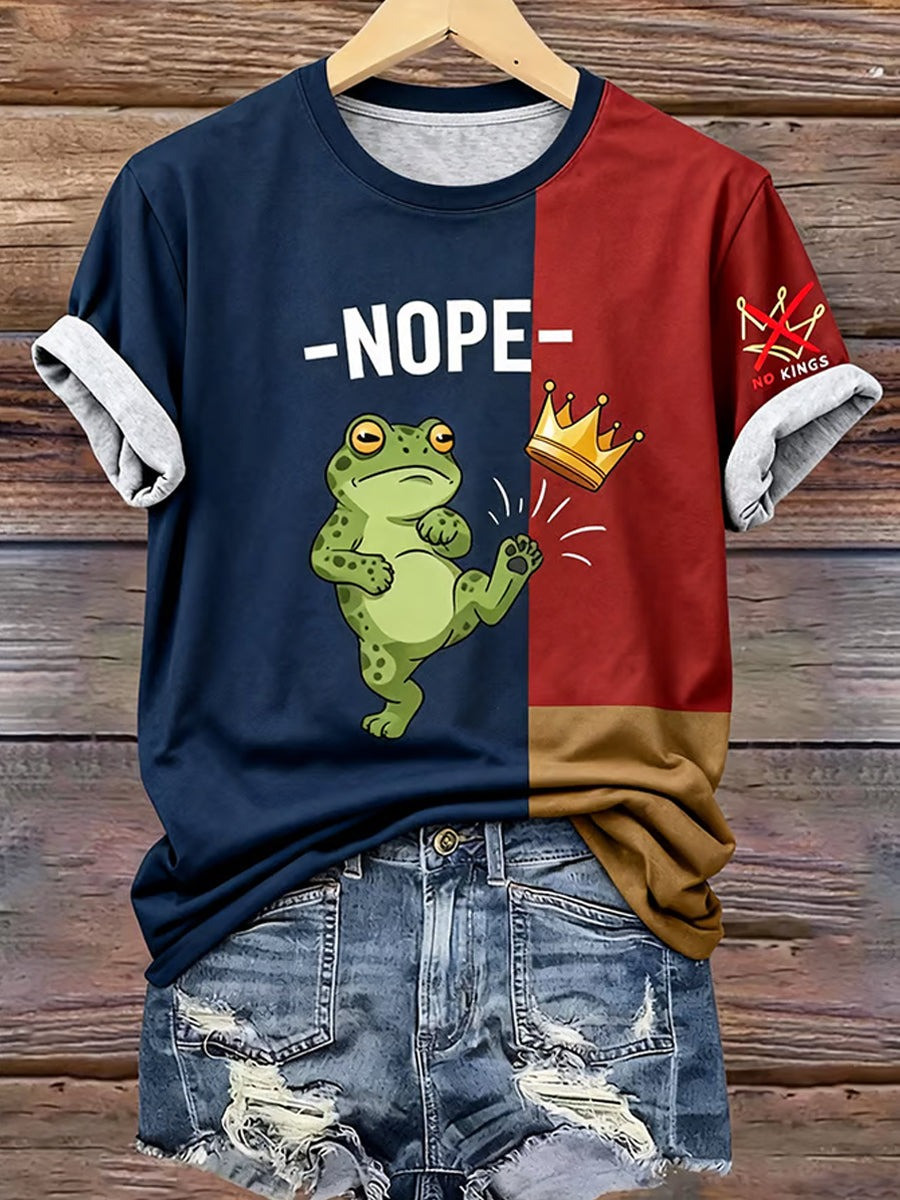 Portland Frog Resist NOPE T-Shirt No Kings Political Protest Humor Apparel Gifts For Patriots