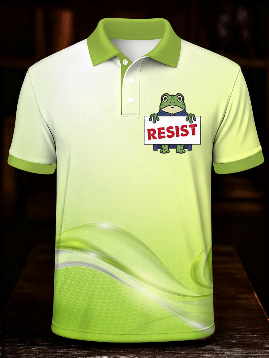 Portland Frog Resist Polo Shirt 86 47 FDT Anti ICE Merch Frog Gifts For Liberal Friends