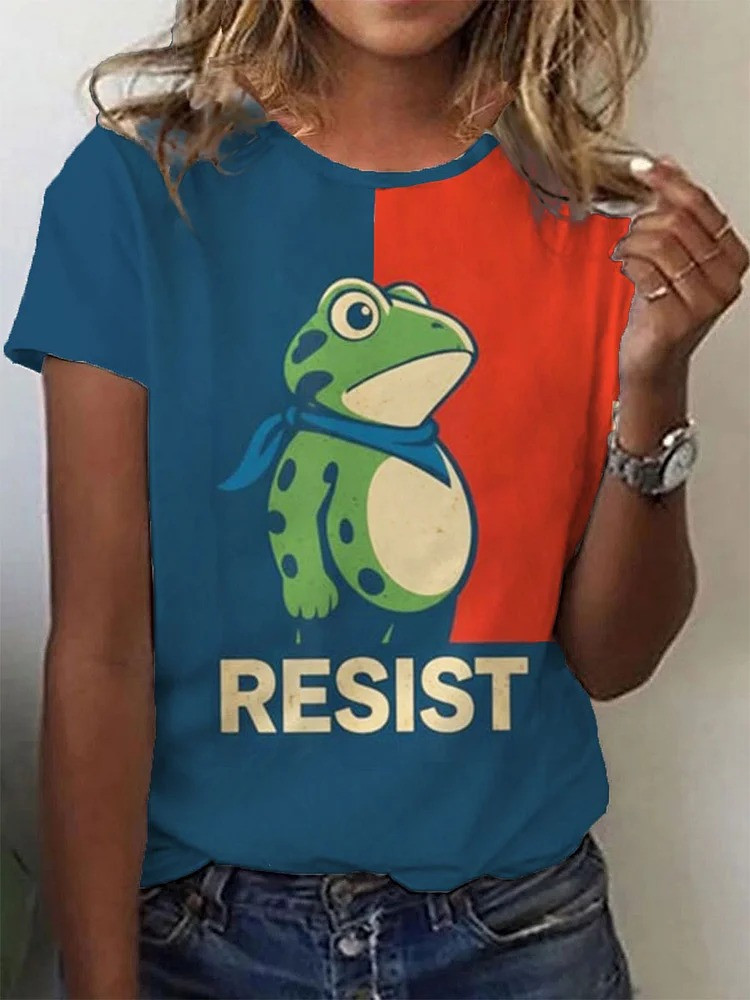 Portland Frog Resist Shirt No Kings Rally Anti ICE Protest Clothing For Women