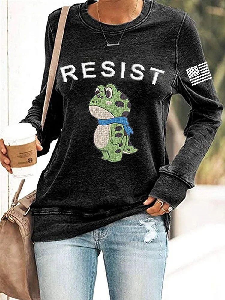 Portland Frog Resist Sweatshirt Abolish ICE Anti Fascist Merch Political Activist Gifts