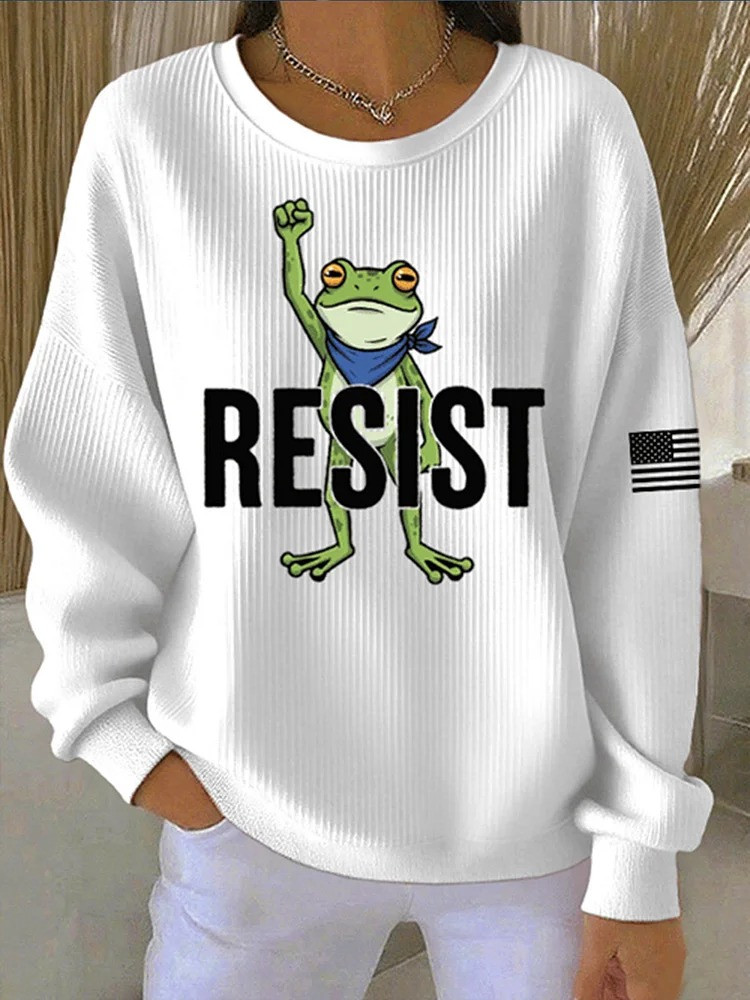 Portland Frog Resist Sweatshirt Abolish ICE Anti Fascist Protest Apparel Gifts For Her