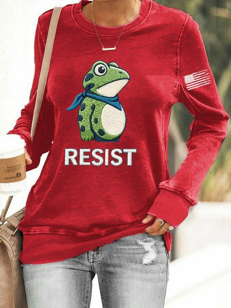 Portland Frog Resist Sweatshirt Abolish ICE No Kings Protest Merch Gifts For Her
