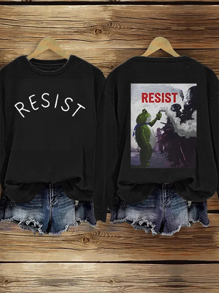 Portland Frog Resist Sweatshirt Abolish ICE Portland Frog Protest Apparel Gifts For Her