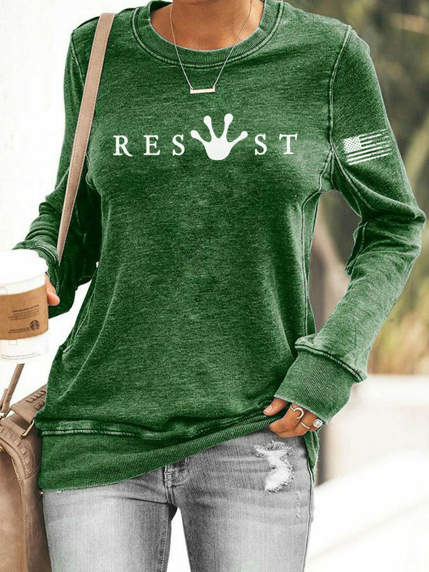 Portland Frog Resist Sweatshirt American Flag 86 47 FDT Anti ICE Merch Presents Ideas