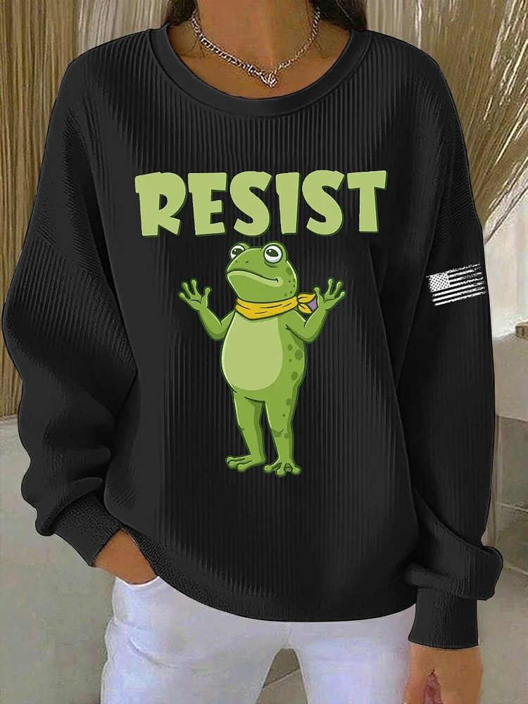 Portland Frog Resist Sweatshirt Anti Establishment Anti Fascist Protest Apparel Gifts