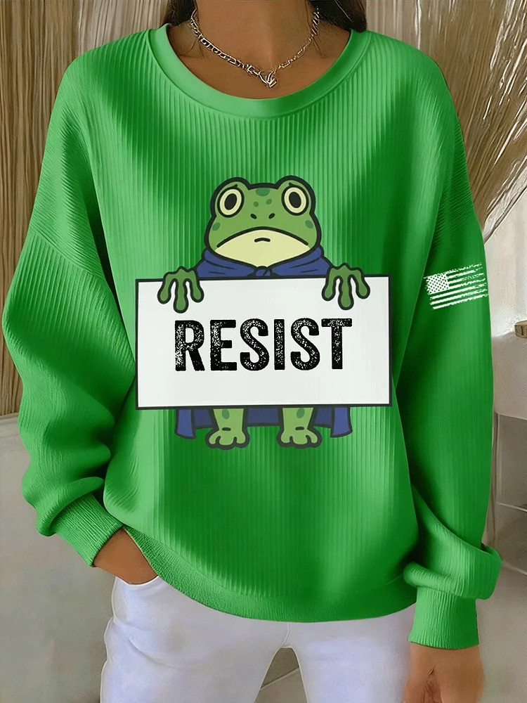 Portland Frog Resist Sweatshirt Anti Establishment No Kings Protest Apparel Gifts