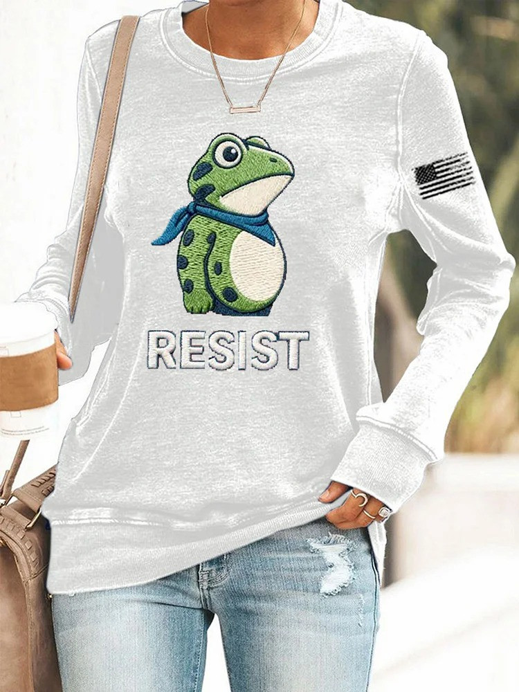 Portland Frog Resist Sweatshirt Anti ICE No Kings Protest Merch Gifts For Her