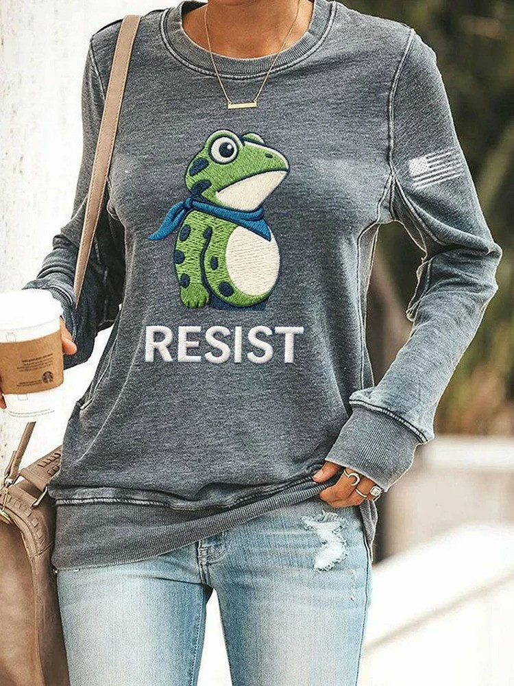 Portland Frog Resist Sweatshirt Anti ICE Protest No Kings Merch Gifts For Women