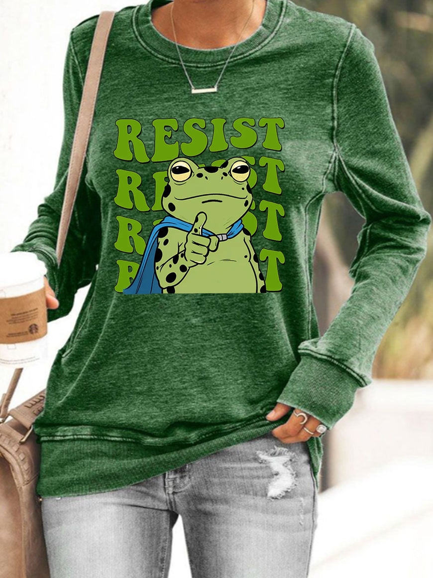 Portland Frog Resist Sweatshirt Fight The System Anti Fascism Merch Gifts For Mother
