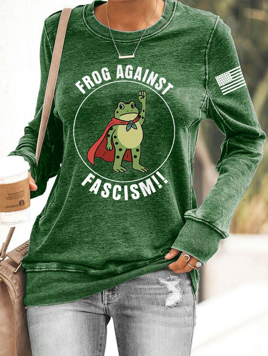 Portland Frog Resist Sweatshirt Frog Against Fascism Merch Anti Fascism Gifts For Mom