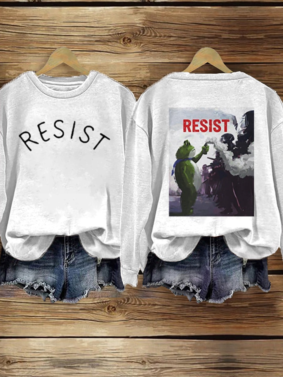 Portland Frog Resist Sweatshirt No Kings Clothes Political Protest Patriotic Gifts