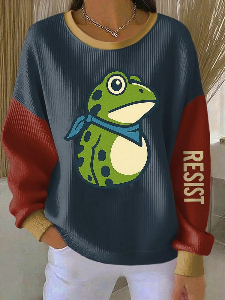 Portland Frog Resist Sweatshirt No Kings Frog Anti Fascist Protest Merch Gifts For Women