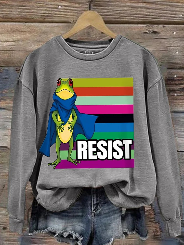 Portland Frog Resist Sweatshirt No Kings Protest Apparel Portland Frog Merch Gifts Ideas