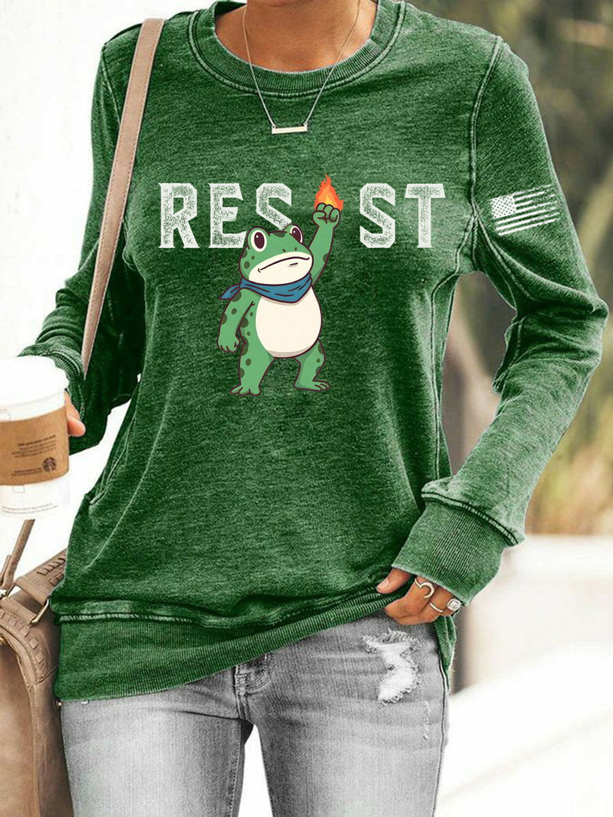 Portland Frog Resist Sweatshirt No Kings Since 1776 Anti Fascism Merch Gifts For Friends