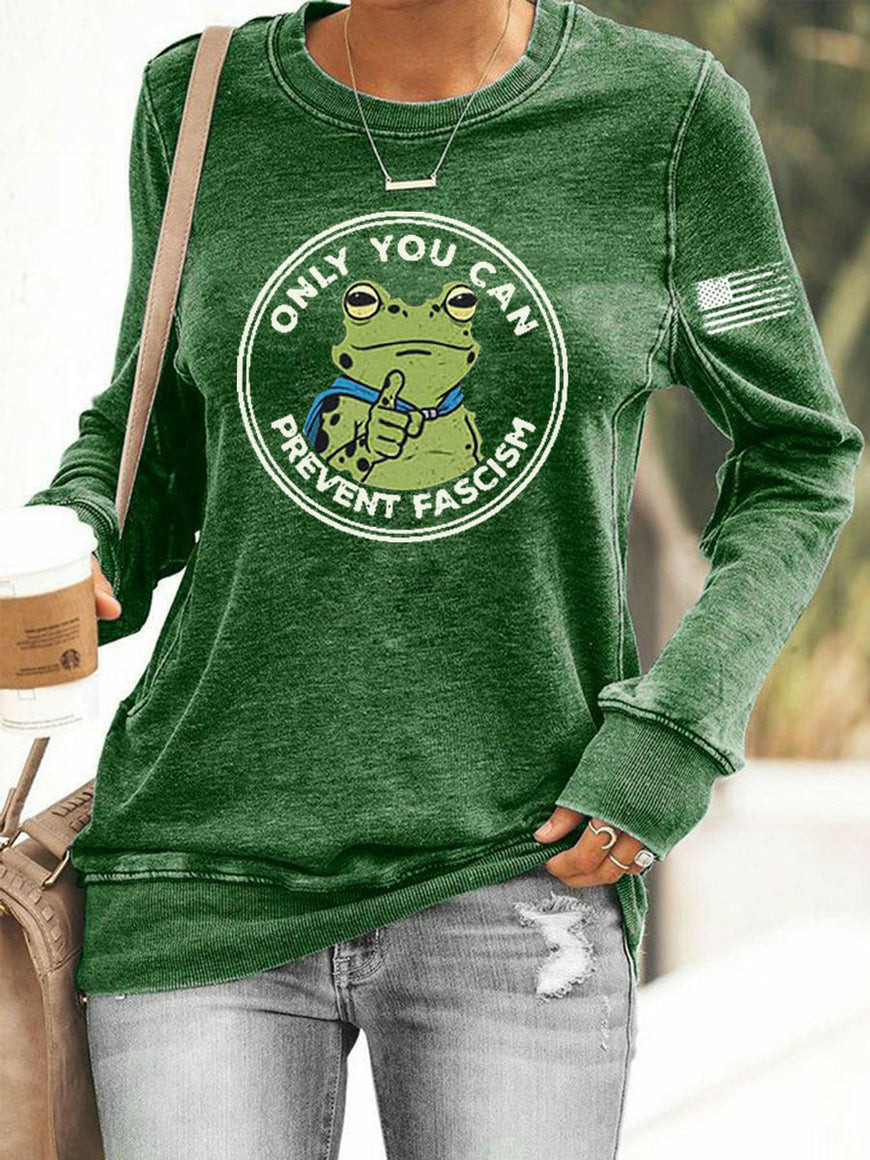 Portland Frog Resist Sweatshirt Only You Can Prevent Fascism Portland Freedom Merch Presents