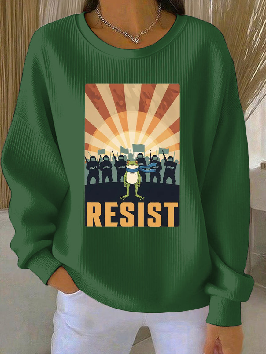 Portland Frog Resist Sweatshirt Portland Freedom Anti fascism Merch Gifts For Protesters