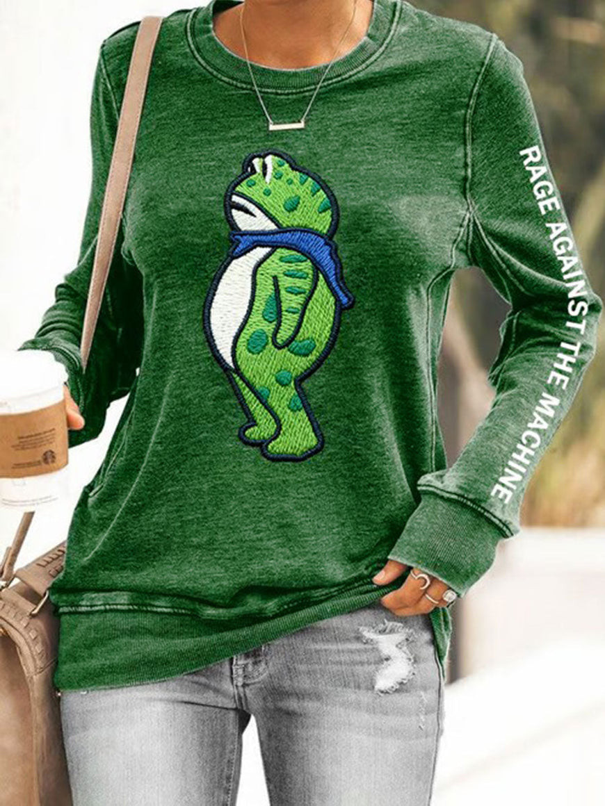 Portland Frog Resist Sweatshirt Rage Against The Machine Anti Fascist Merch Gifts For Mom