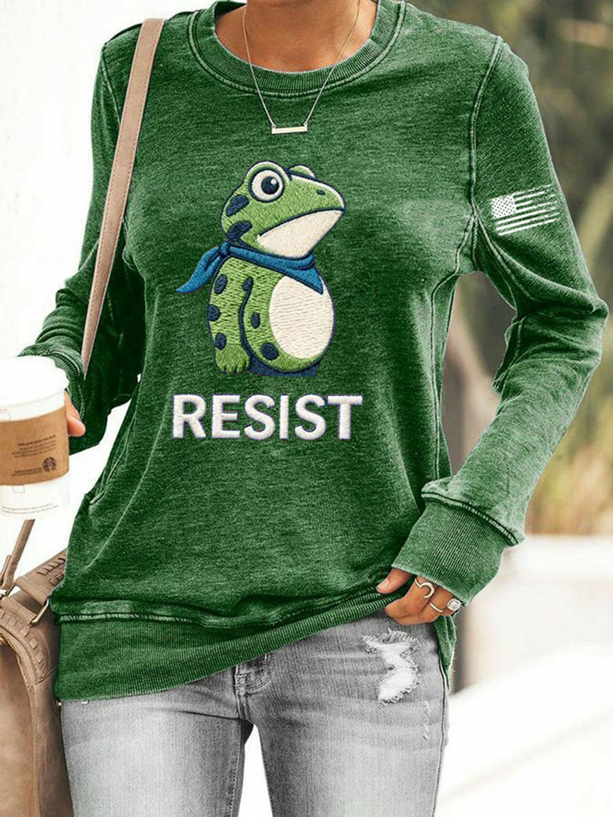 Portland Frog Resist Sweatshirt Resist No Kings Anti ICE Merch Democracy Gifts
