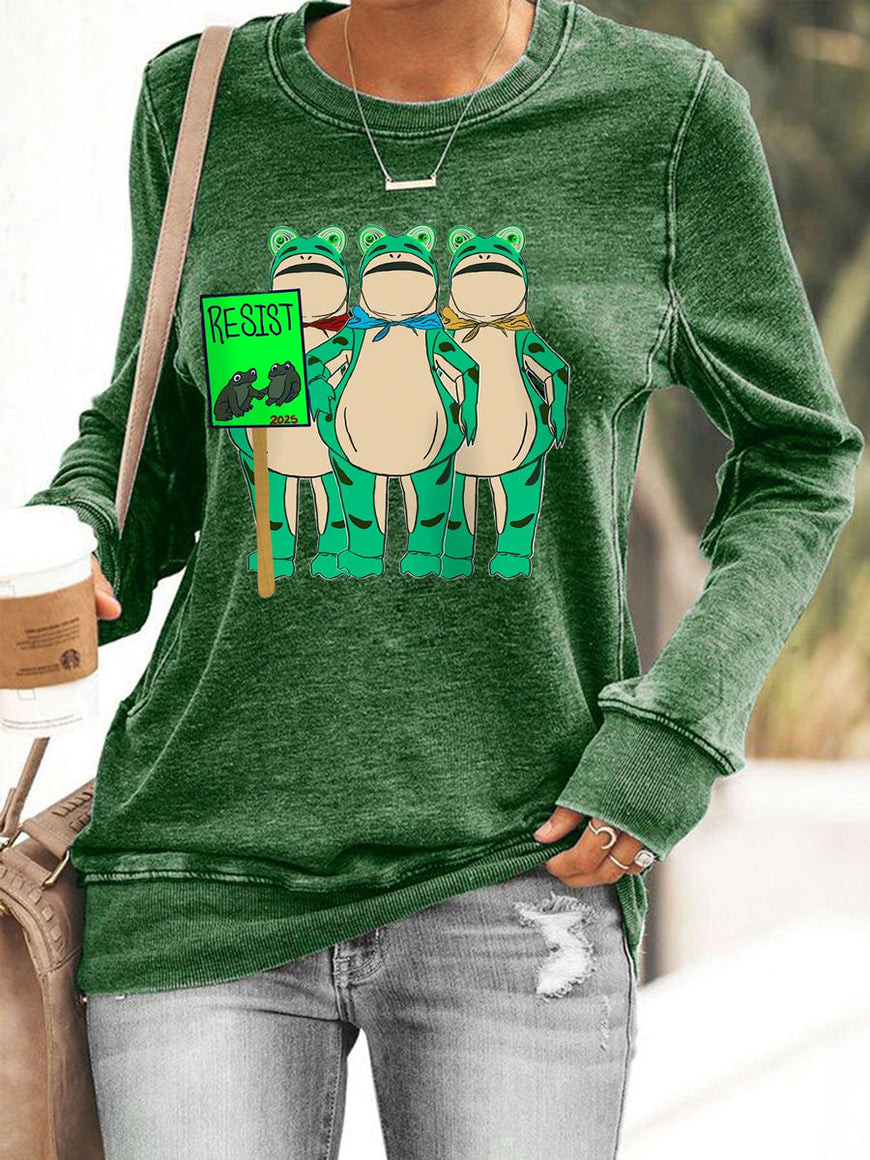 Portland Frog Resist Sweatshirt Trio Frog Anti Fascism Apparel Freedom Protest Antifa Presents