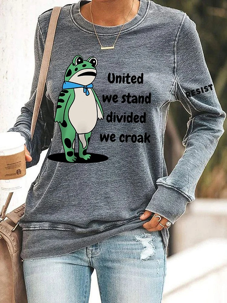 Portland Frog Resist Sweatshirt United We Stand Divided We Croak Abolish ICE Merch Gifts