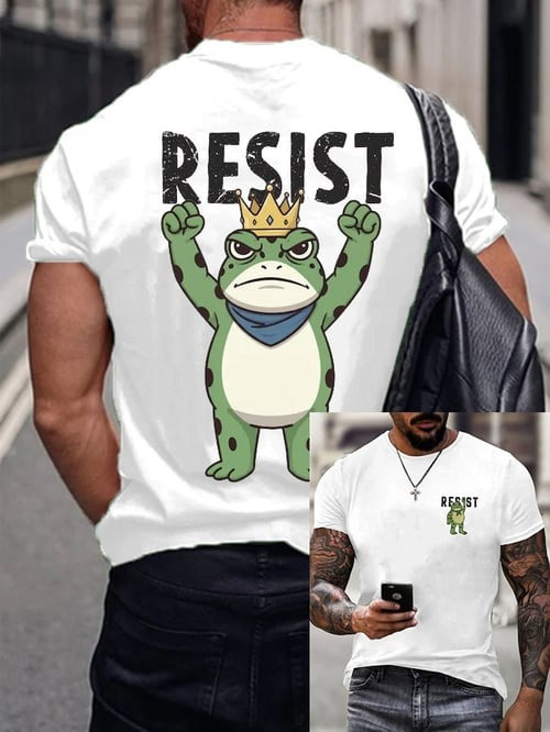 Portland Frog Resist T-Shirt No Kings Clothes Activist Freedom Gift Ideas For Men
