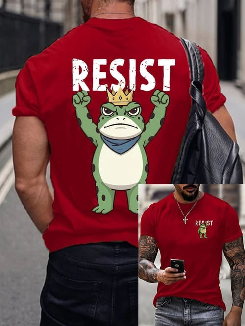 Portland Frog Resist T-Shirt No Kings Clothes Activist Freedom Gift Ideas For Men
