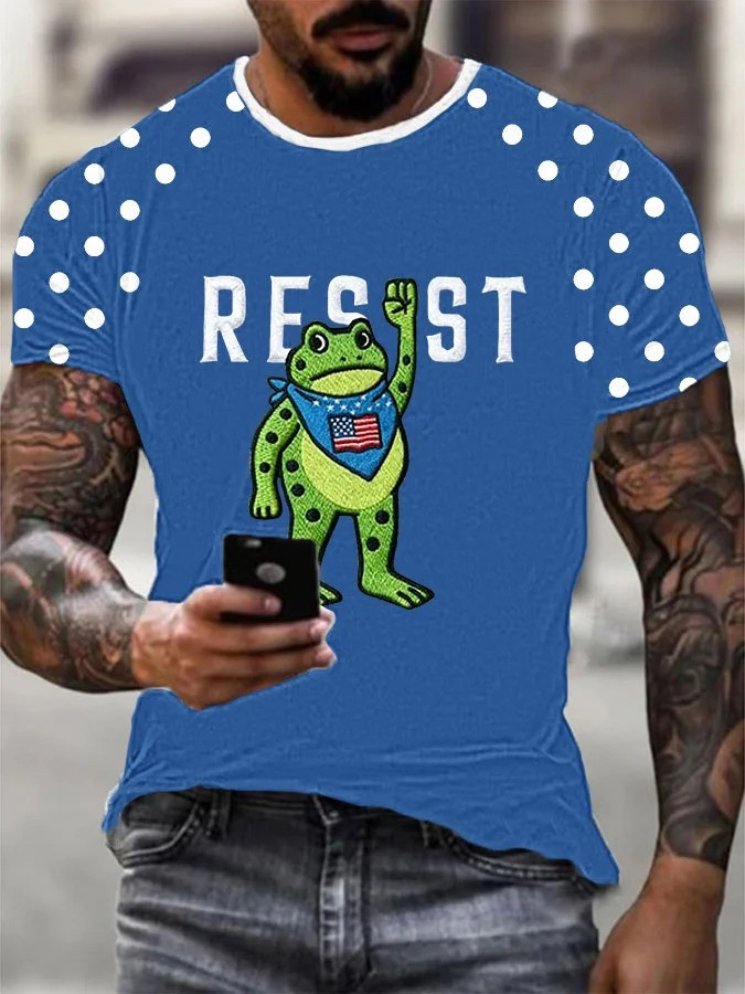 Portland Frog Resist T-Shirt No Kings Protest Anti ICE Clothing Gifts For Men