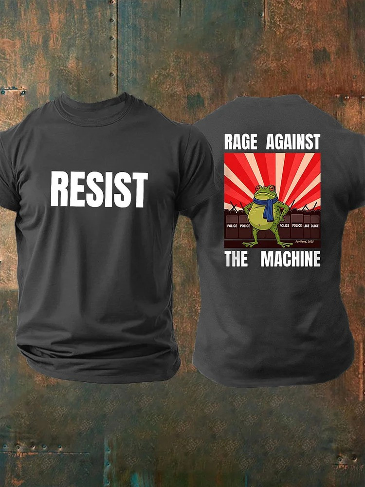 Portland Frog Resist T-Shirt Rage Against The Machine Shirt Anti Fascist Apparel