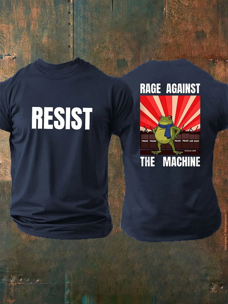 Portland Frog Resist T-Shirt Rage Against The Machine Shirt Antifa Protest Merch