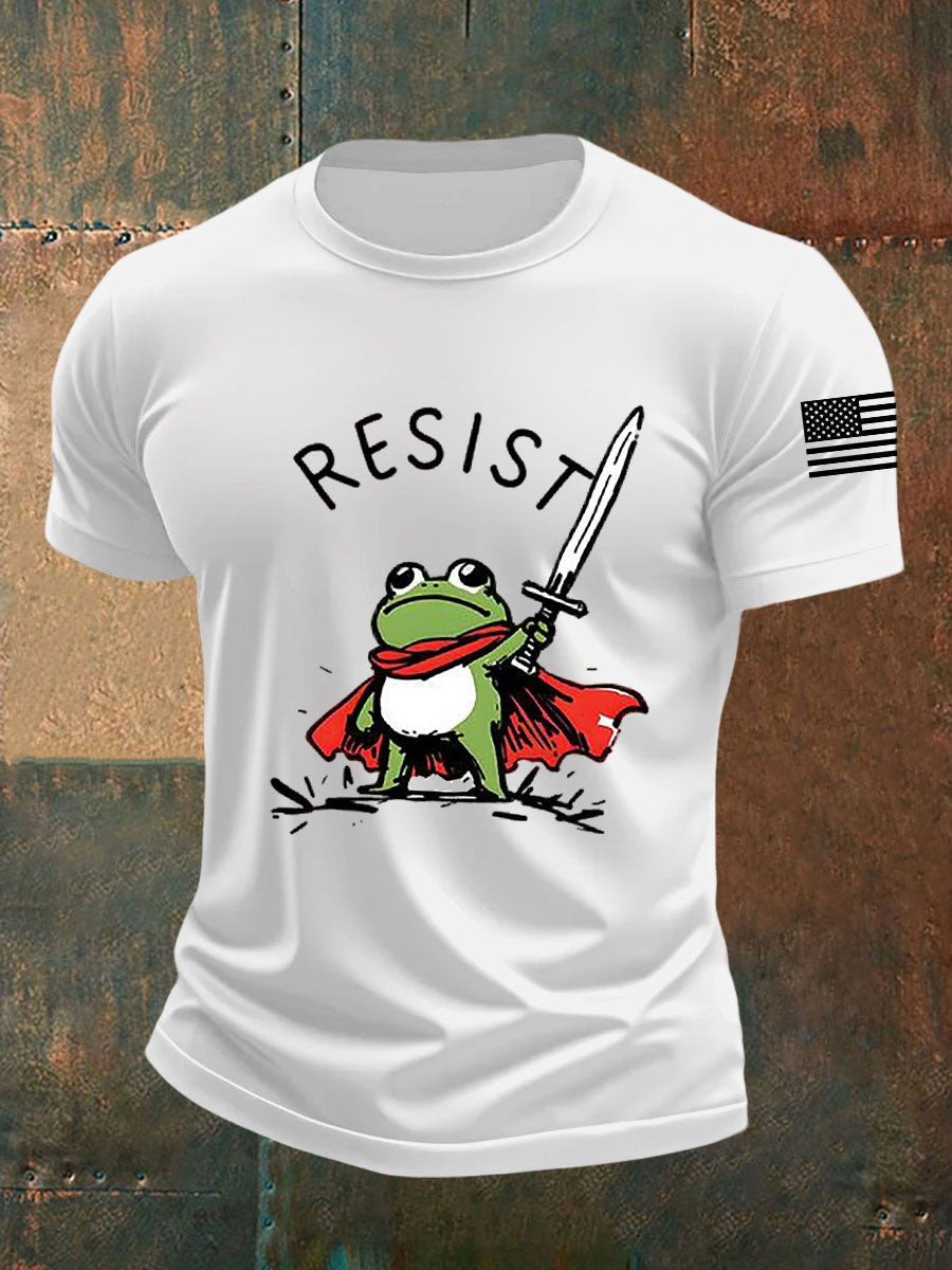 Portland Frog Resist T-Shirt USA Flag No Kings Anti Fascism Protest Merch Gifts For Him