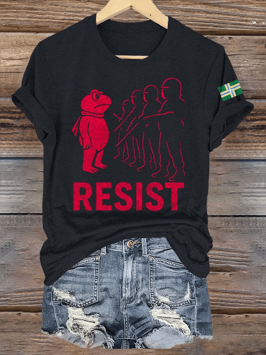 Portland Frog Shirt Frog Resist Tee FDT Anti MAGA Merch Gift for Patriots