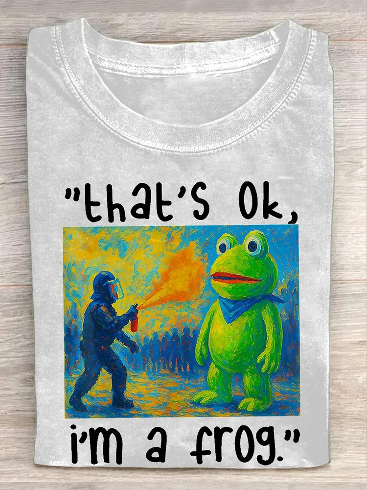Portland Frog Shirt Thats Ok Im A Frog Anti ICE No Kings Protest Merch Gifts For Liberal