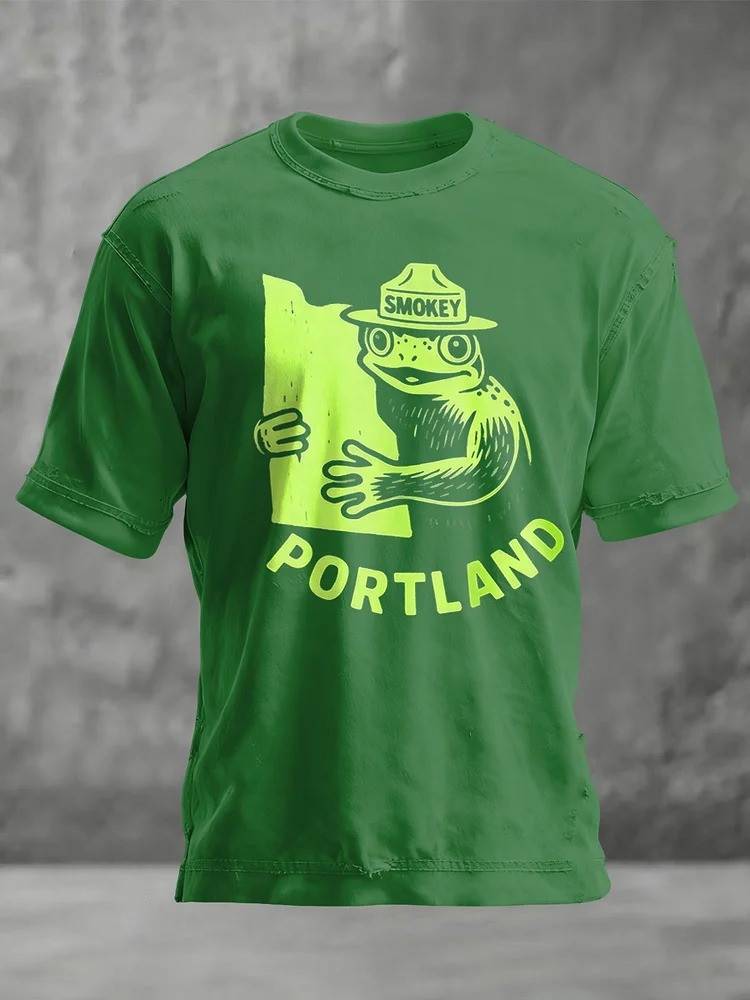 Portland Frog Smokey T-Shirt Anti Fascist Portland Frog Protest Merch Liberal Gifts
