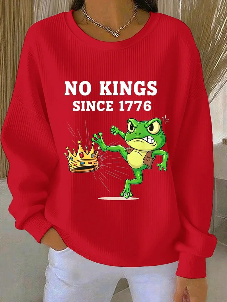 Portland Frog Sweatshirt No Kings Since 1776 No Kings Protest Merch Anti Fascist Merch