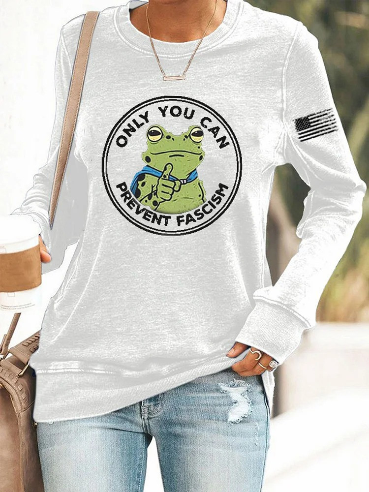 Portland Frog Sweatshirt Only You Can Prevent Fascism Frog ICE Protest Merch Gifts