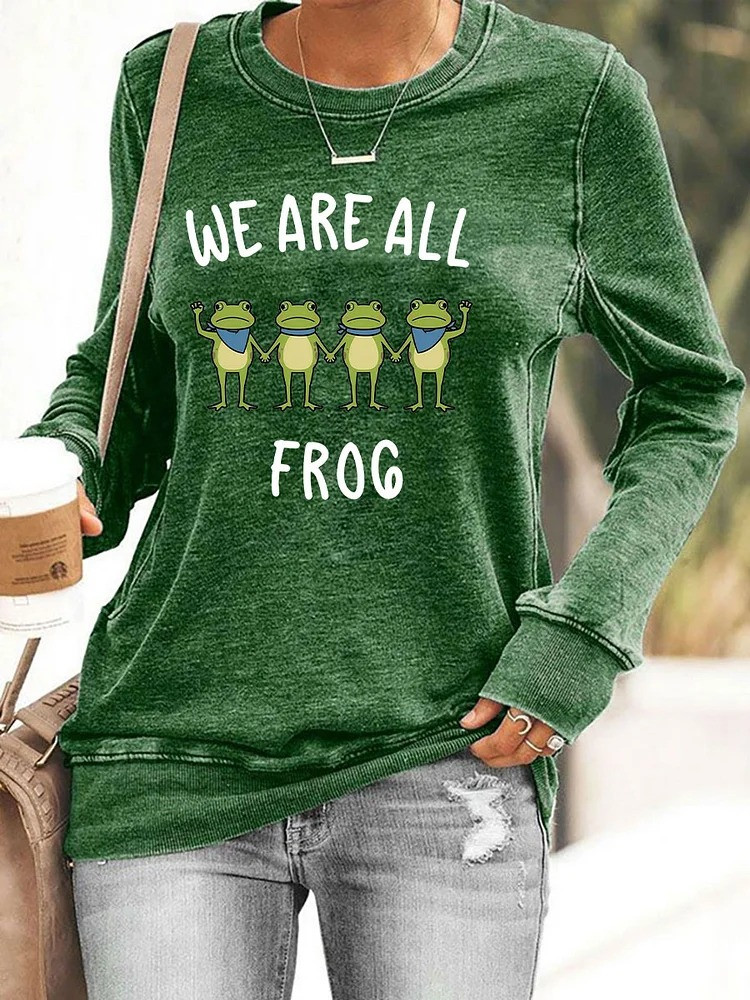 Portland Frog Sweatshirt We Are All Frog Anti ICE Protest Merch Gifts For Her