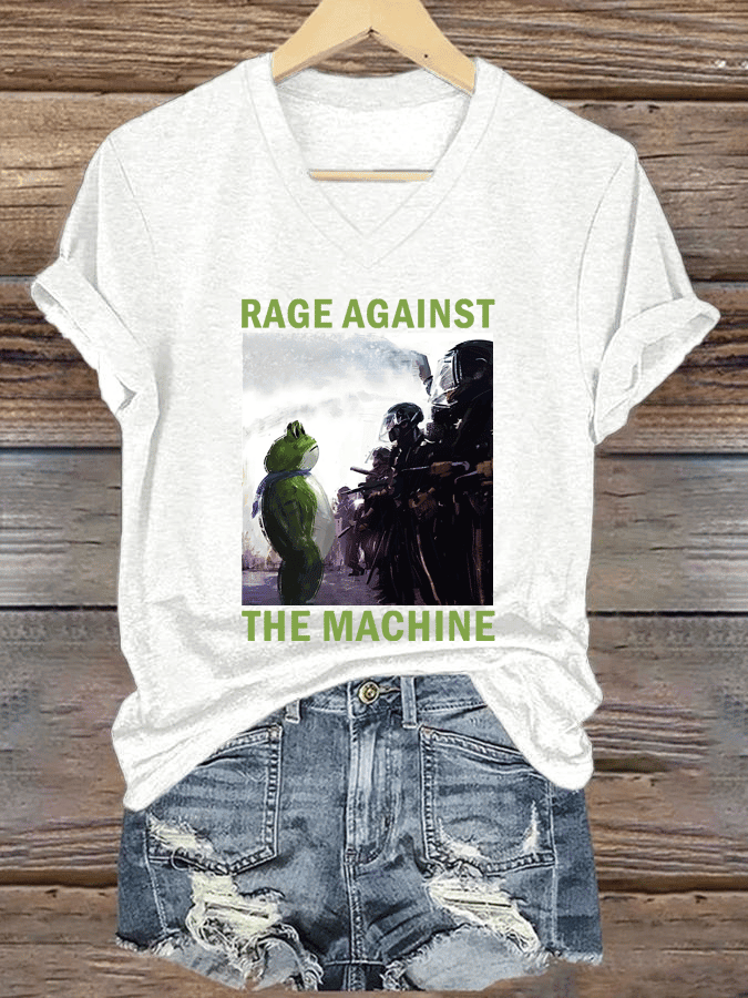 Portland Frog V-neck Shirt Resist Frog Tee FDT Anti MAGA Store Gift for Democrats