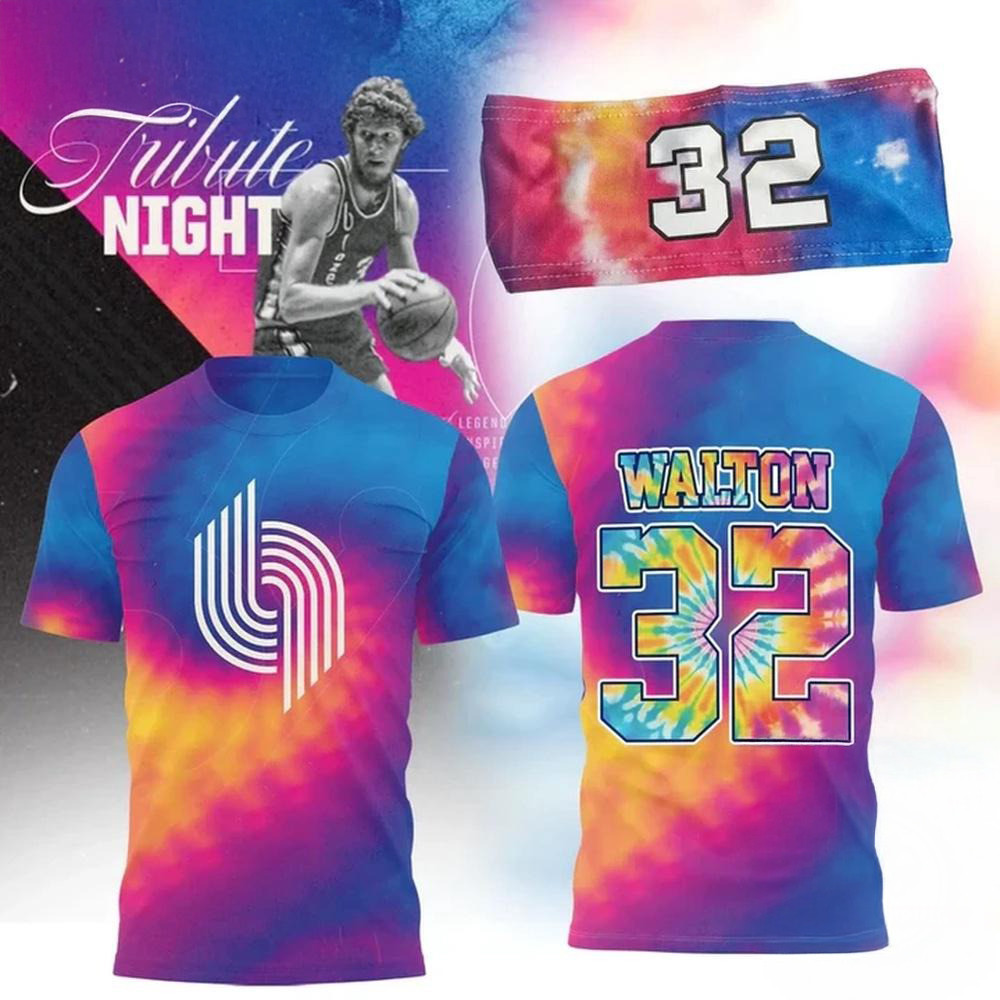 Portland Trail Blazers Bill Walton Tribute 2025 Shirt Gift Ideas For Basketball Lovers