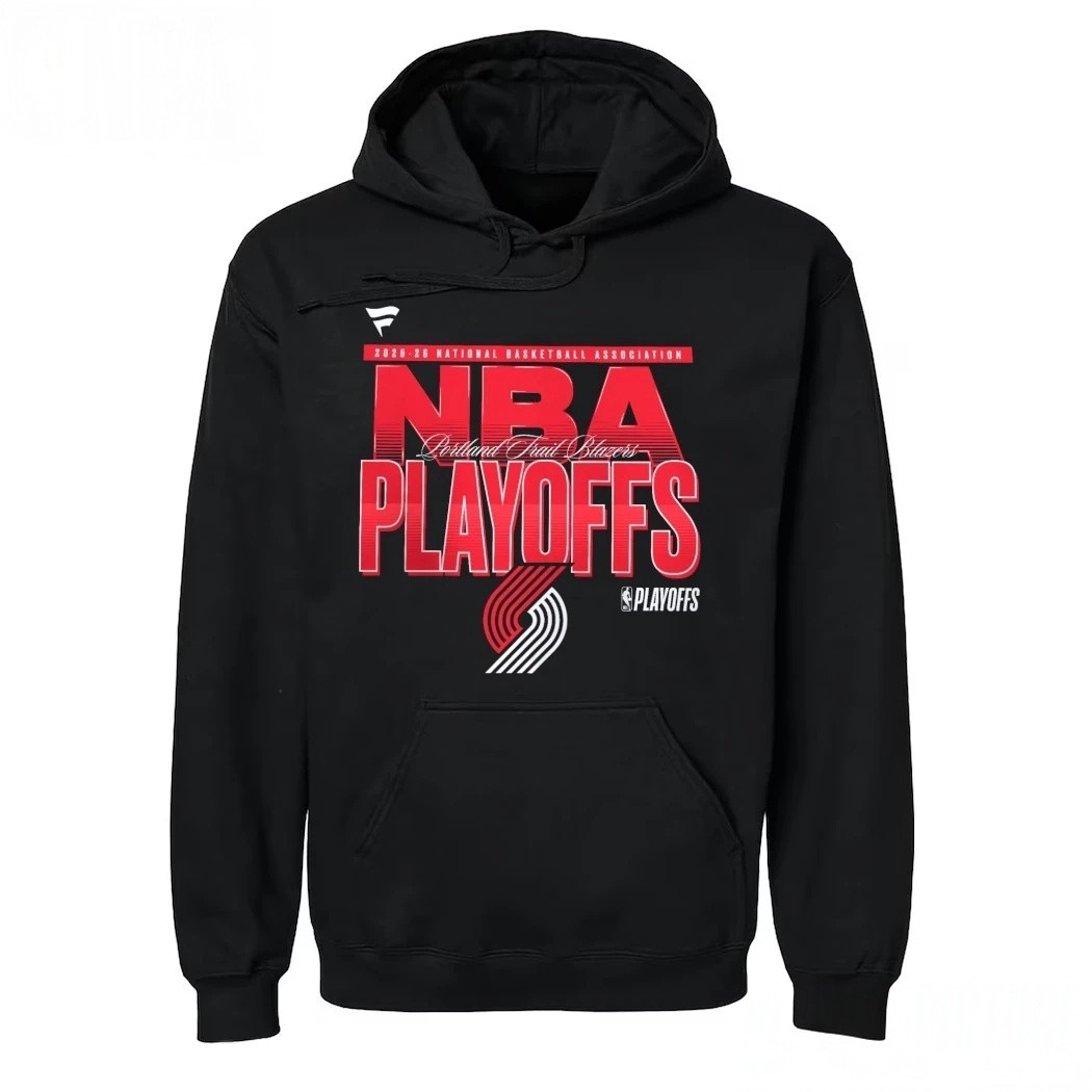 Portland Trail Blazers Black 2026 NBA Playoffs Hoodie NBA Clothing Gifts For Spurs Fans