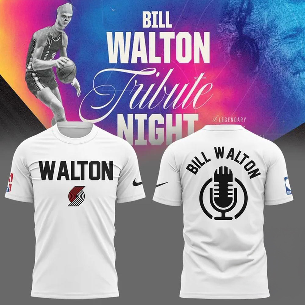 Portland Trail Blazers Special New Bill Walton Tribute 2025 Shirt Gifts For Basketball Fans
