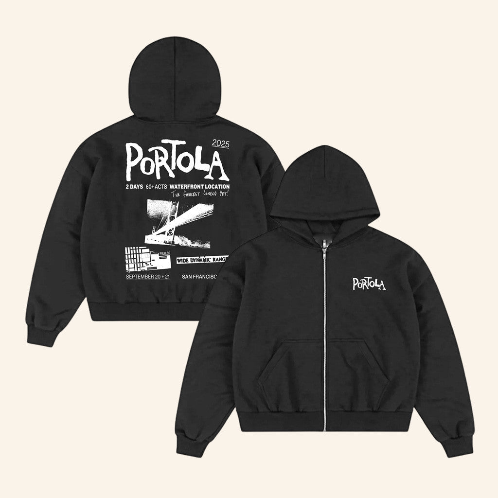 Portola Merch Waterfront Zip Hoodie Gifts For Friends