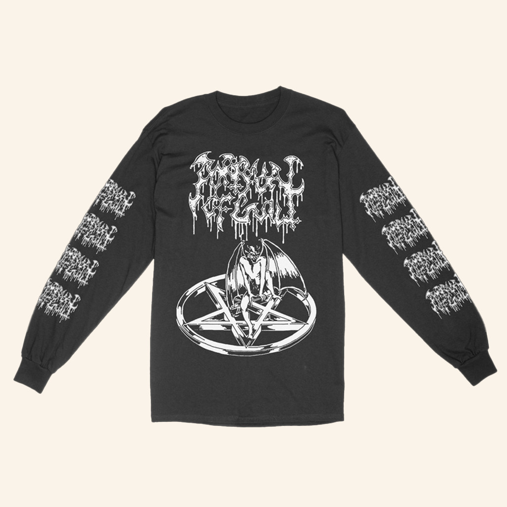 Portrayal Of Guilt Merch Pentagram Long Sleeve Shirt Presents For Music Lovers