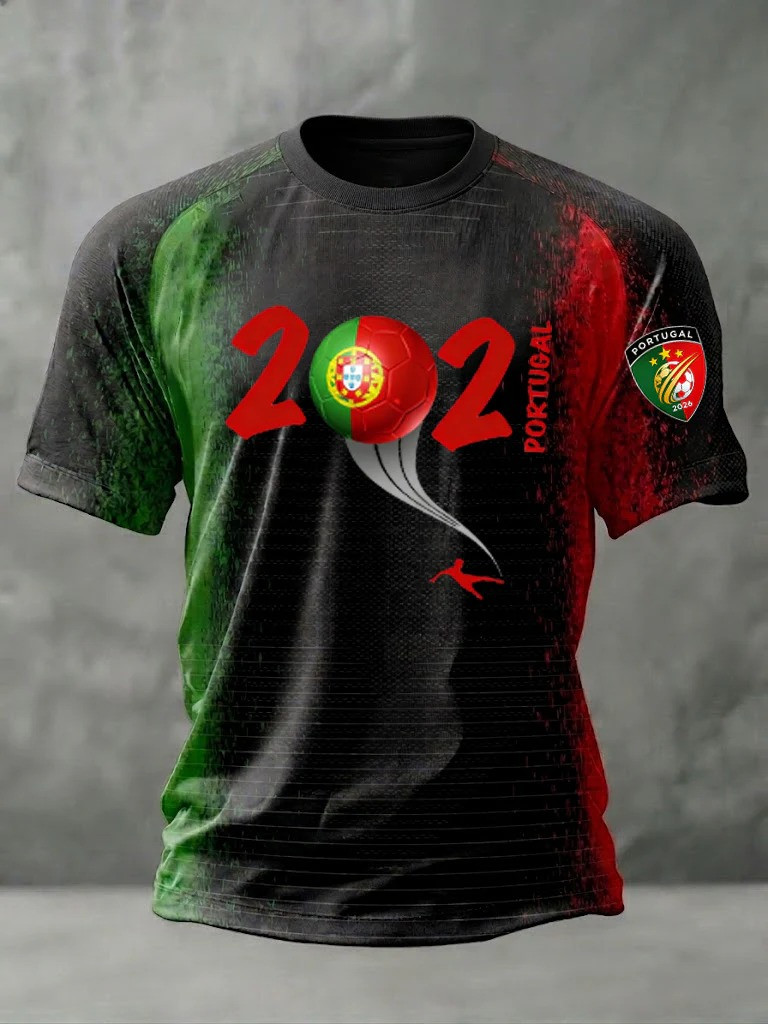 Portugal 2021 Soccer T-Shirt National Football Team Fan Apparel Patriotic Gift