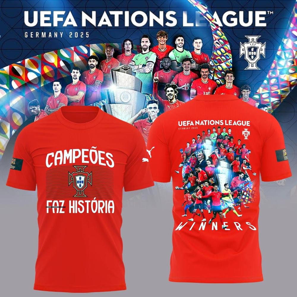 Portugal 2025 UEFA Nations League Champions Shirt Gifts For Son