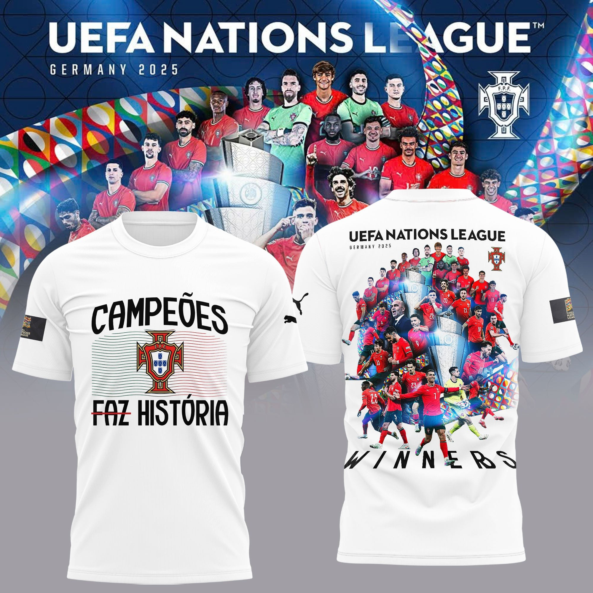 Portugal Champions UEFA Nations League 2025 T-Shirt Husband Gifts