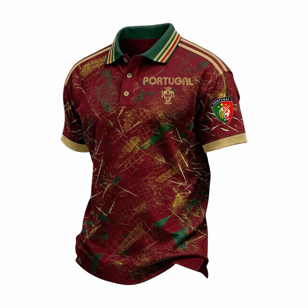 Portugal FIFA World Cup 2026 Polo Shirt Soccer Apparel 2026 World Cup Gear For Him
